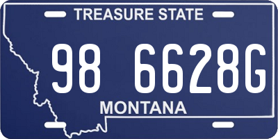 MT license plate 986628G