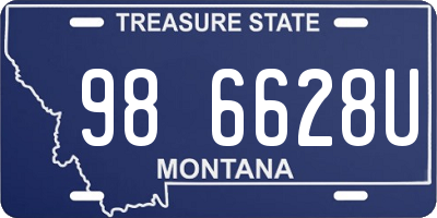 MT license plate 986628U