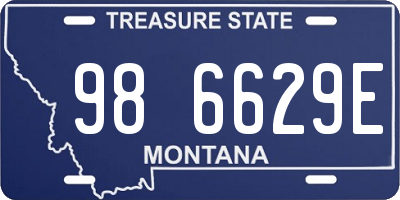 MT license plate 986629E