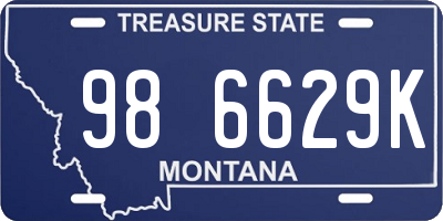 MT license plate 986629K