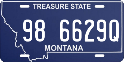 MT license plate 986629Q