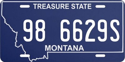 MT license plate 986629S