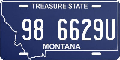 MT license plate 986629U