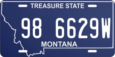 MT license plate 986629W