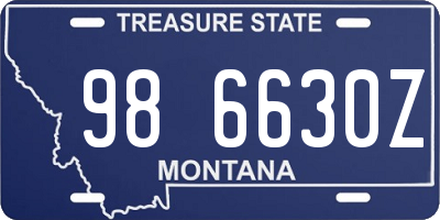 MT license plate 986630Z