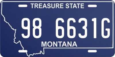 MT license plate 986631G