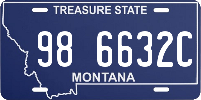 MT license plate 986632C