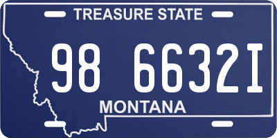 MT license plate 986632I