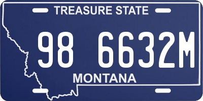 MT license plate 986632M