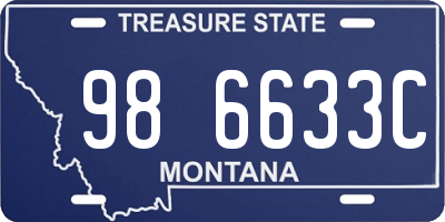 MT license plate 986633C