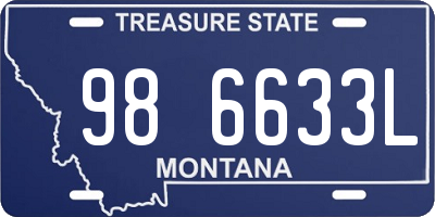 MT license plate 986633L