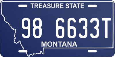 MT license plate 986633T