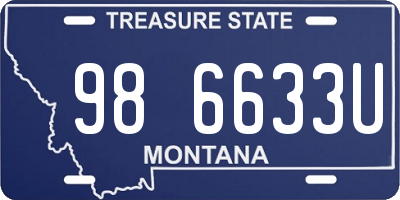 MT license plate 986633U
