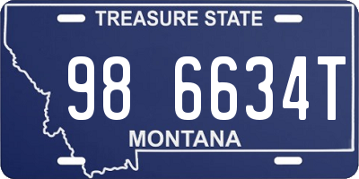 MT license plate 986634T