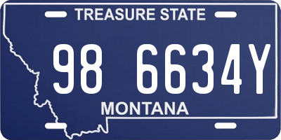 MT license plate 986634Y