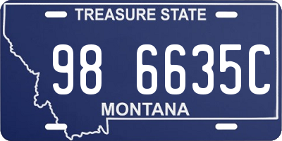 MT license plate 986635C