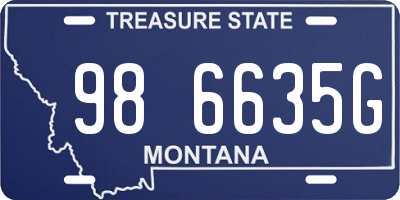MT license plate 986635G