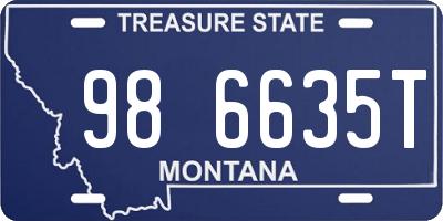 MT license plate 986635T