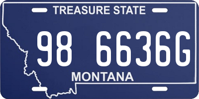 MT license plate 986636G