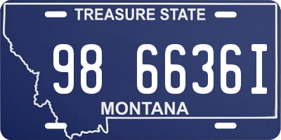 MT license plate 986636I