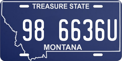 MT license plate 986636U