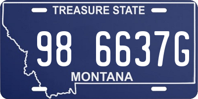 MT license plate 986637G