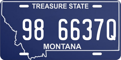 MT license plate 986637Q