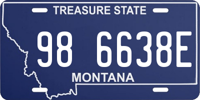 MT license plate 986638E