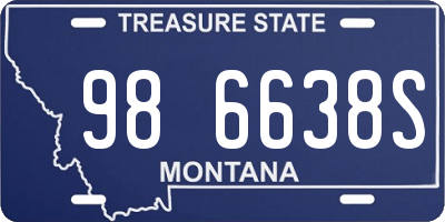 MT license plate 986638S