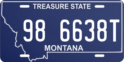 MT license plate 986638T