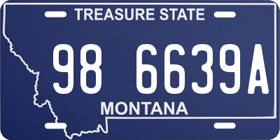 MT license plate 986639A