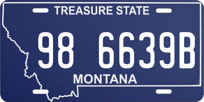 MT license plate 986639B