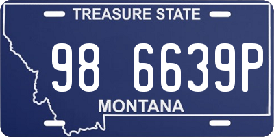 MT license plate 986639P