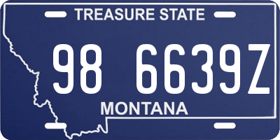 MT license plate 986639Z