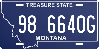 MT license plate 986640G