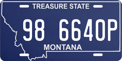 MT license plate 986640P