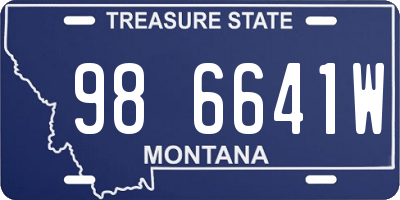 MT license plate 986641W