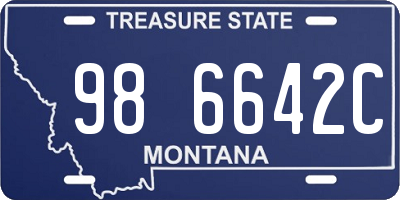 MT license plate 986642C