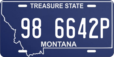 MT license plate 986642P