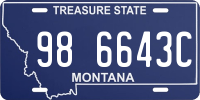 MT license plate 986643C