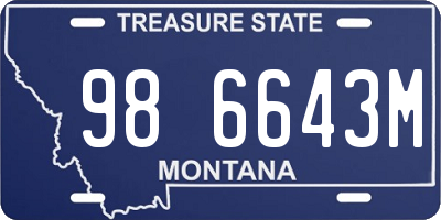 MT license plate 986643M