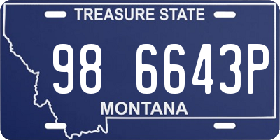 MT license plate 986643P
