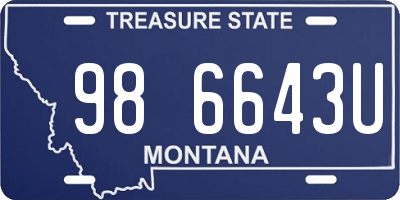 MT license plate 986643U