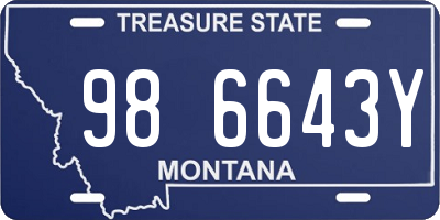 MT license plate 986643Y