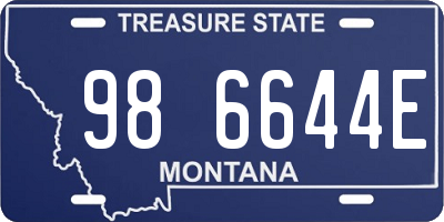 MT license plate 986644E