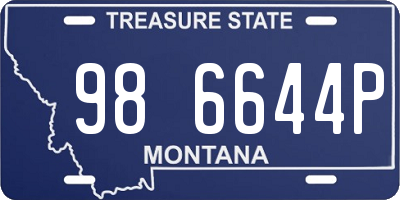 MT license plate 986644P