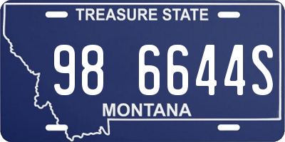 MT license plate 986644S