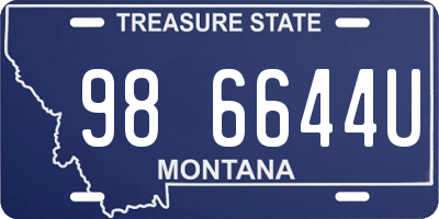 MT license plate 986644U