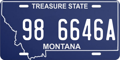 MT license plate 986646A