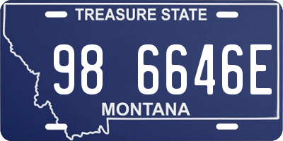 MT license plate 986646E